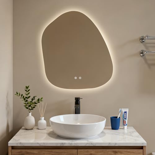 HOMECOOKIN LED Irregular Bathroom Mirror by HOMECOOKIN
