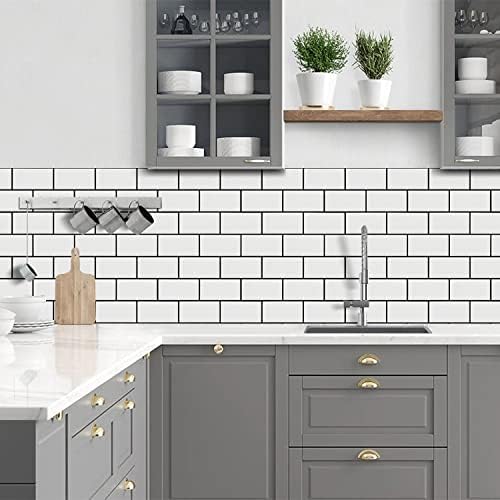 STICKGOO 10-Sheet Backsplash Peel and Stick Subway Tile, Self Adhesive Vinyl - Image 3