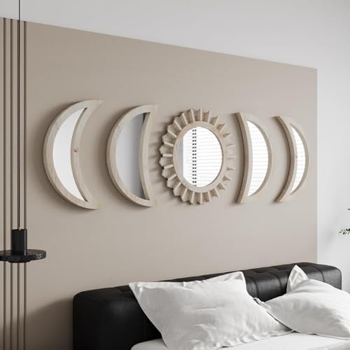 WAKOSAN Moon Phase Wall Mirror Set by WAKOSAN