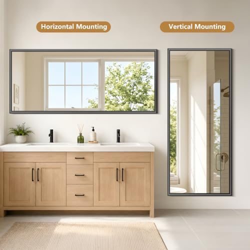 FORBATH Bathroom Mirror for Over Sink, 24x55 Inch Black Wall Mirror - Image 5