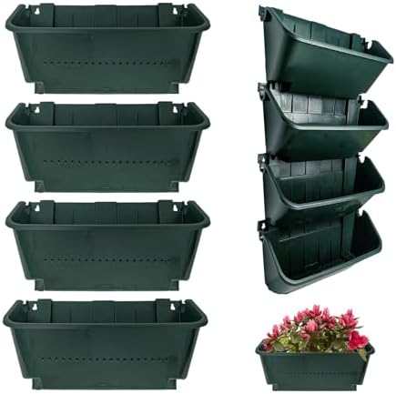 Self-Watering Wall Mounted Planter Set, Indoor and Outdoor Vertical Planter by Unknown