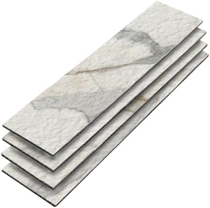40-Sheet Flexible Stone Peel and Stick Backsplash Tile, Subway Texture by premiumqualitypeelandsticktile
