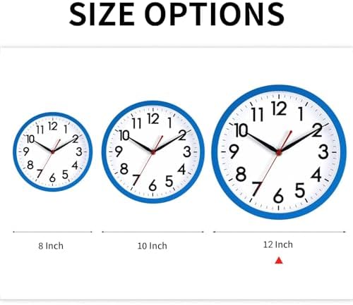 AKCISOT 12 Inch Wall Clock, Silent Battery Operated Analog Clock - Image 3