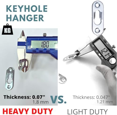 Heavy Duty Keyhole Hanger with Phillips Screws & Anchors, 20 Pack - Image 3