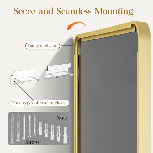 40×32 Gold Bathroom Mirror, Rectangular Bathroom Vanity Mirror - Image 5