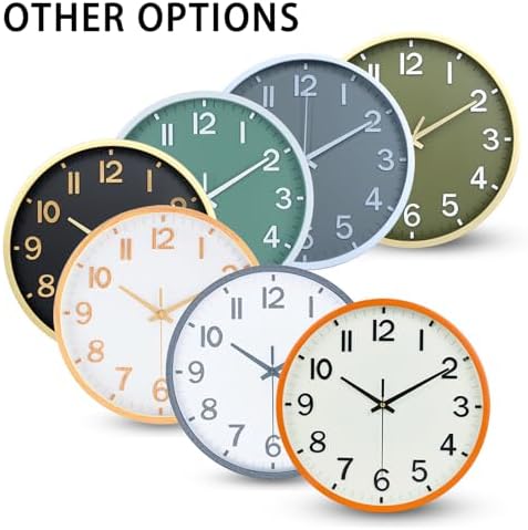 Wall Clock, Modern 8 Inch Small Wall Clocks Battery Operated, Silent - Image 6