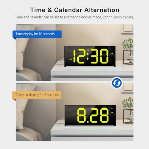 Abovsare Digital Wall Clock Large Display, LED Clocks - Image 4