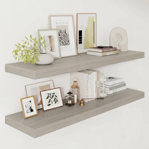 Vivelove Deep Floating Shelves 40x12” Set of 2 by VIVELOVE