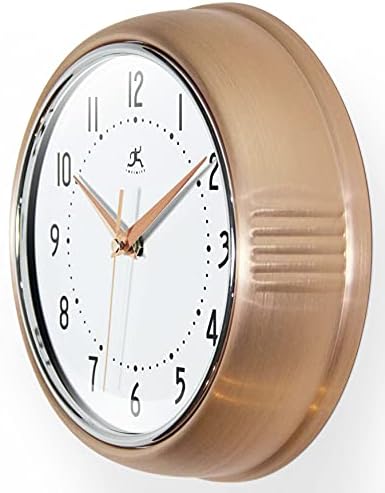 Infinity Instruments LTD. Retro 9 inch Silent Sweep Non-Ticking Mid Century - Image 2