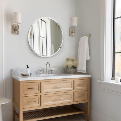 USHOWER Frameless Round Bathroom Mirror 24" - Image 6