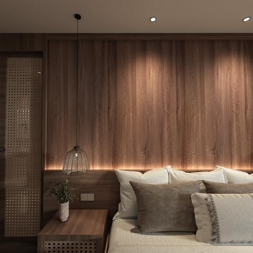 Large Walnut Wood Contact Paper Peel and Stick Wood Grain Wallpaper Removeble by HolomeyWallpaper