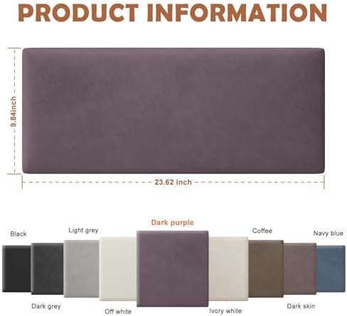 IFNOW Wall Mounted Headboard, Peel and Stick Panels, Dark Purple - Image 2