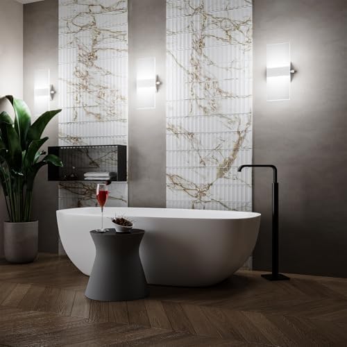 Modern Wall Sconces Set of Two, 12W Dimmable LED Wall Sconces Cool White - Image 5