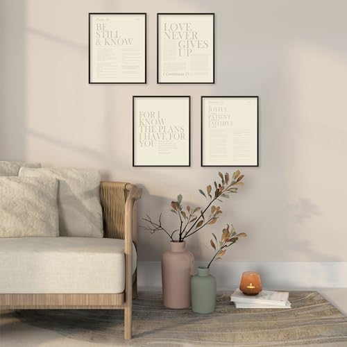 Locomiss Beige Christian Wall Art Decor, Modern Bible Verse Prints Posters - Image 5