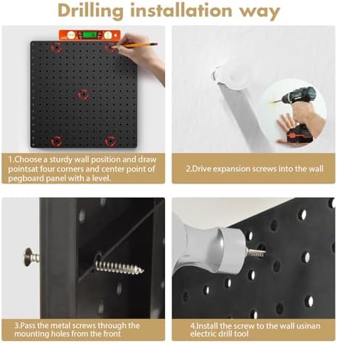 FZK Modular Plastic Peg Board Wall Organizer Kit - Image 5