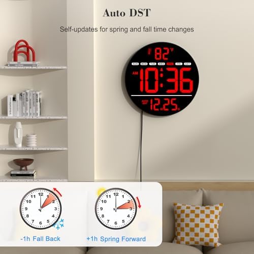 WallarGe Electric Large Digital Wall Clock - Image 4