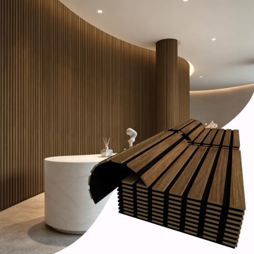 Vieshful 4-Pack Acoustic MDF Wood Slat Wall Panels by Vieshful