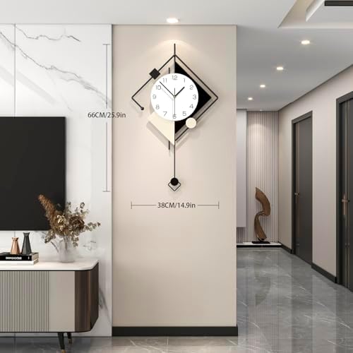 Modern Big Decorative Metal Silent Wall Clock - Image 4