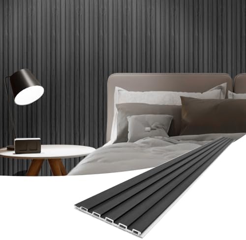 Art3d 96 x 6 Inch WPC 3D Wood Textured Slat Wall Panels by Art3d