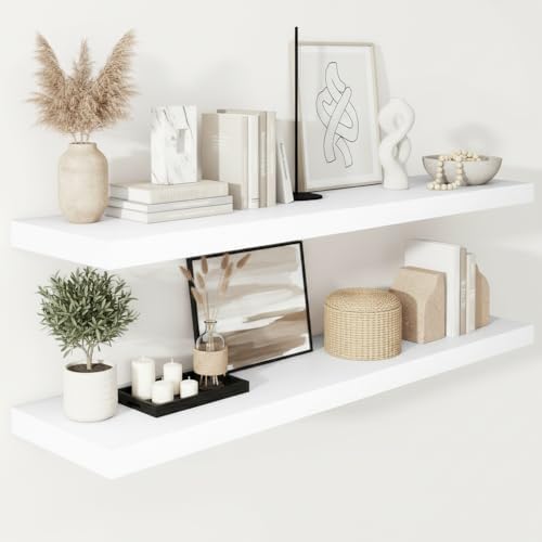 Vivelove Deep Floating Shelves 48x12” Set of 2 by VIVELOVE