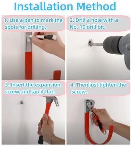 2Pcs Heavy-Duty wall Flat Iron Hooks - Image 7