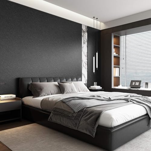 Black Silk Wallpaper Peel and Stick Self Adhesive Removable Contact Paper - Image 3