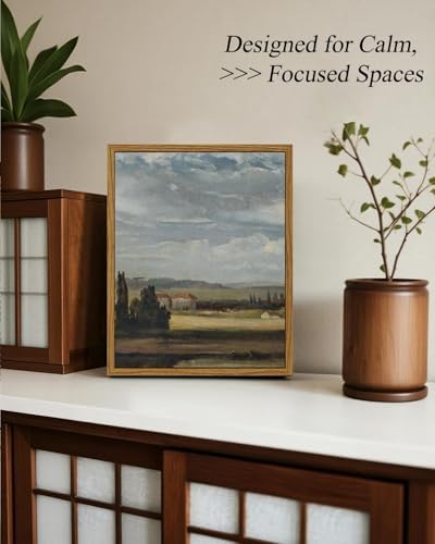 InSimSea Framed Canvas Wall Art, Vintage Landscape Painting, Rustic Nature - Image 7