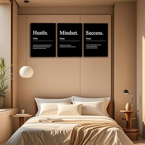 3 Panel Print Canvas Wall Art Motivational Office Wall Decor Painting - Image 6
