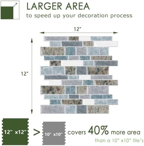 STICKGOO 10-Sheet Peel and Stick Backsplash - Image 5