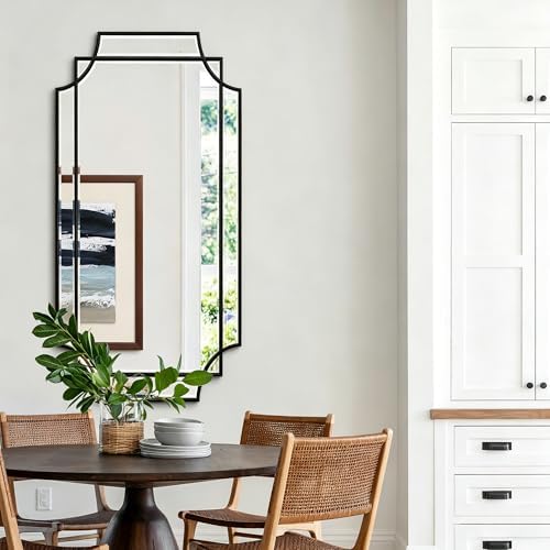 47"x24" Large Geometric Rectangle Beveled Mirror - Image 7