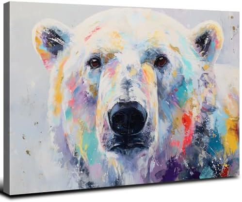 Watercolor Bear Wall Art Minimalist Safari Animal Poster Prints Artwork by AREBOLOLLC