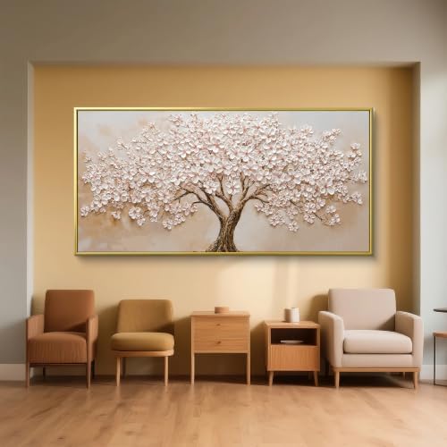 Gold Frame Tree Wall Art Decor 29"x59" Tree Wall Art - Image 4