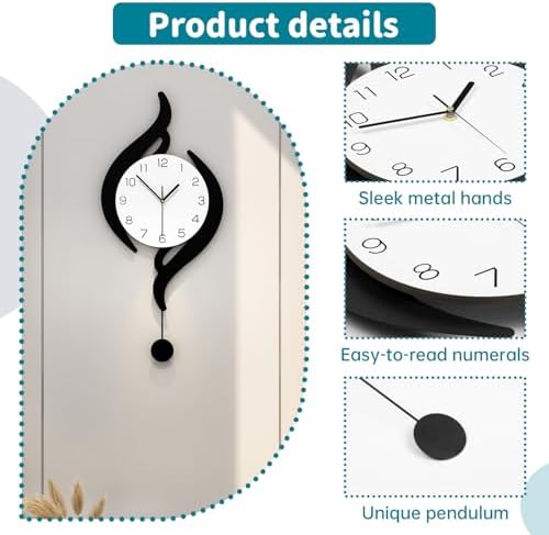 Modern Wall Clocks Battery Operated Large Decorative Wall Clock - Image 5