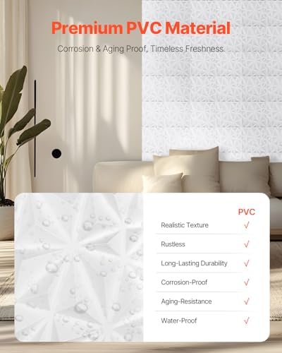 VEVOR 3D Wall Panels, 32 Sq.Ft Coverage Accent Wall Panel, Interior Home Decor - Image 4