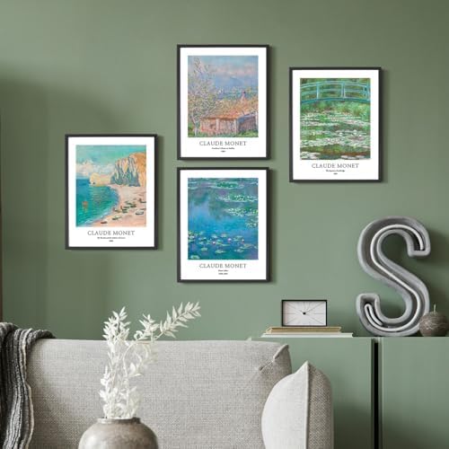 EVOLE HOME - Claude Monet Giclée Art Print Set of 4 Unframed 11x14 Inch - Image 5