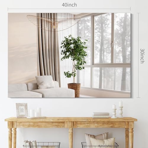 CILIBER Frameless Mirror, 30x40 Inch Rectangle Vanity Mirror - Image 3