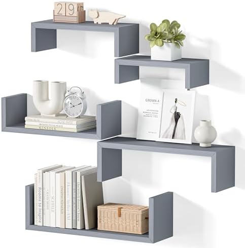 SRIWATANA Weathered Gray Floating Shelves by SRIWATANA