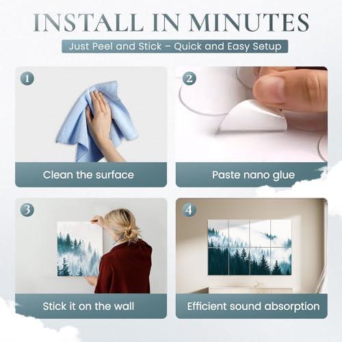 8 Pack Art Acoustic Panels, Decorative Sound Absorbing Wall Art - Image 6