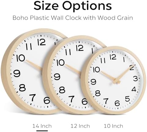 AKCISOT 14 Inch Wall Clock, Silent Battery Operated Analog Clock - Image 3