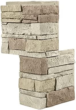 GenStone Faux Stacked Stone 90 Degree Outside Corner Panel 22.5" x 12" in by GenStone