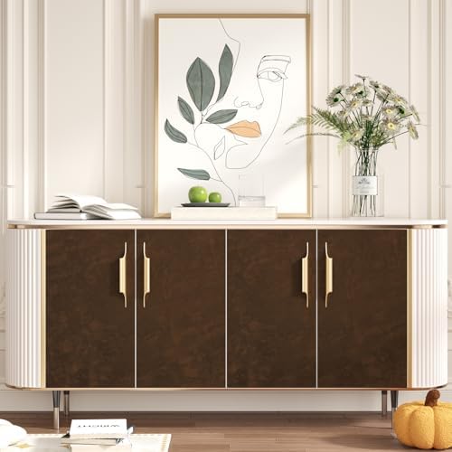 CHIHUT Brown Velvet Wallpaper Peel and Stick Self Adhesive Felt Drawer Liner - Image 4