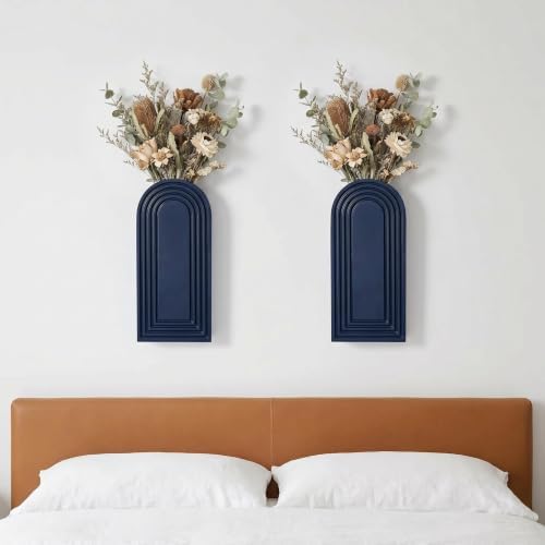 Dnnnii 2 Pack Wooden Wall Vase Set - Image 6