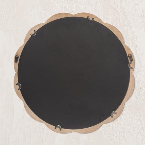 24 Inch Round Wall Mirror, Decorative Farmhouse Boho Mirror - Image 6