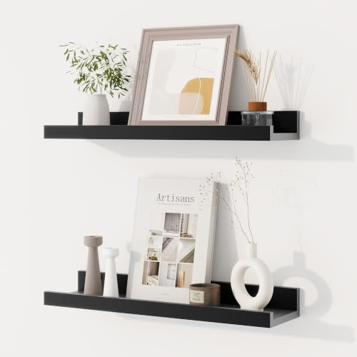 Dreamland Picture Ledge Shelf for Wall, Floating Shelves Set of 2, 18 inch Long by Dreamland