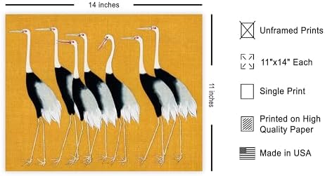Poster Master Vintage Japanese Crane Poster - Image 2