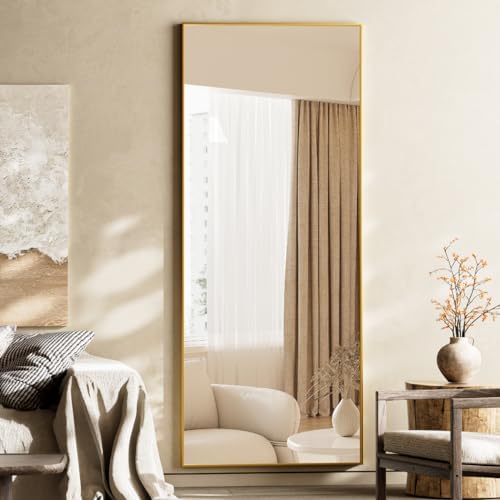 Koonmi 64"x24" Floor Mirror Full Length, Large Gold Mirror - Image 6