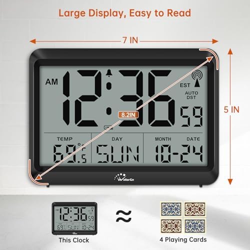 WallarGe Self-Setting Atomic Digital Wall Clock - Image 2