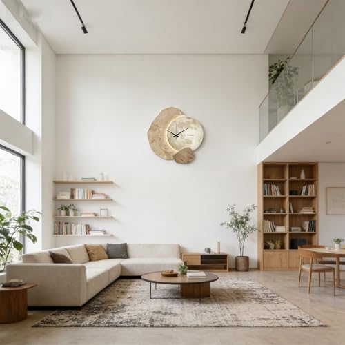Silent Moon Wall Clock Creative Quiet Wall Clock Digital No Light Version Ready - Image 7