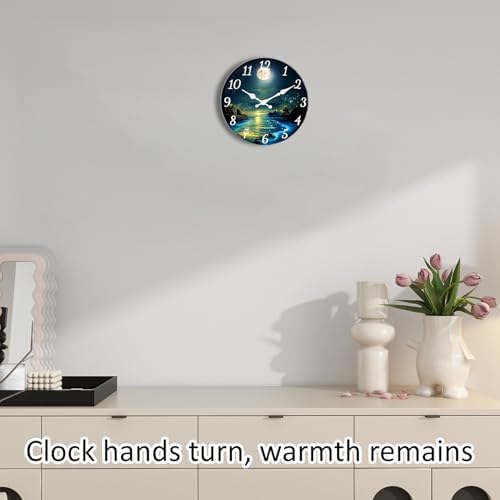 Glass Small Wall Clock Battery Operated - Image 2