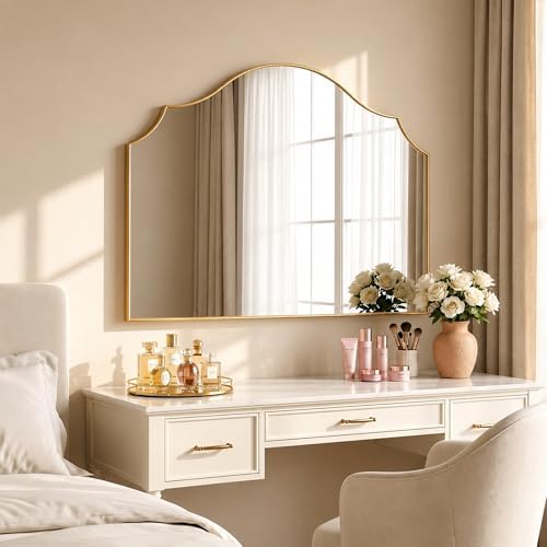 26"x35" Gold Arched Wall Mirror, Decorative Mirror - Image 2